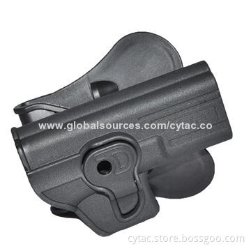 Glock 17/19/23/32 Paddle Holster, Made of Black Polymer, Designed with Release Button